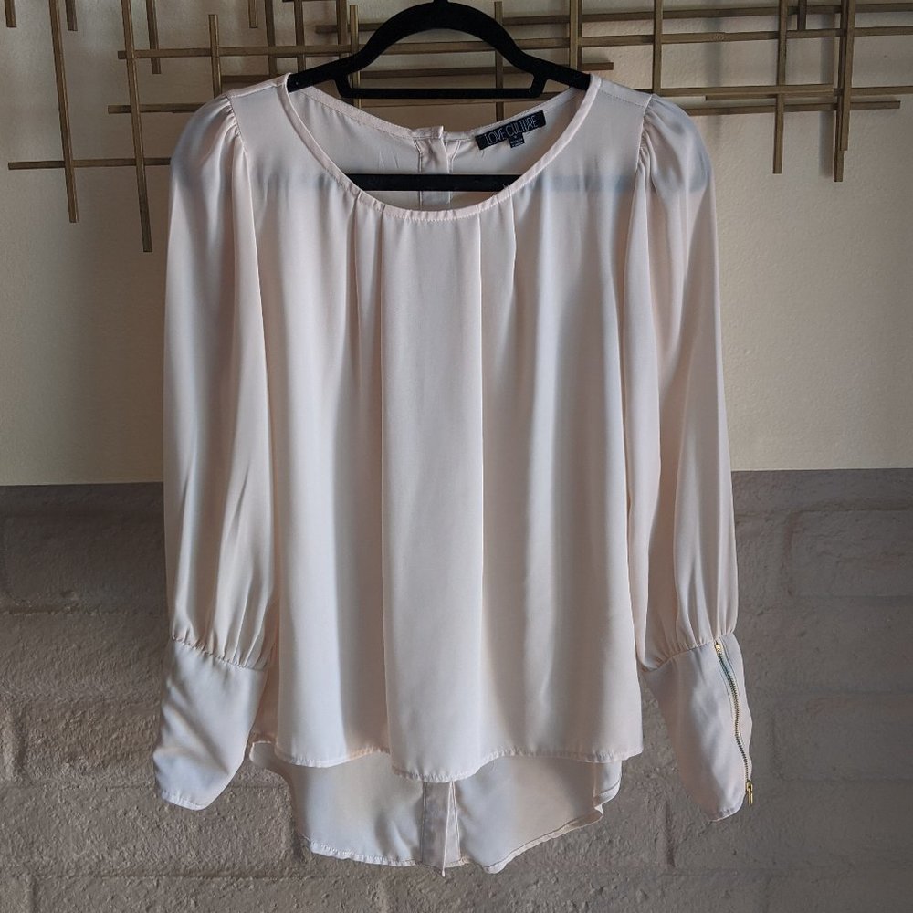 Love Culture sheer button back blouse